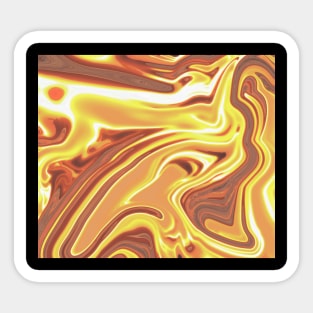 Sunset Marble Liquid Waves colors grading pattern Sticker